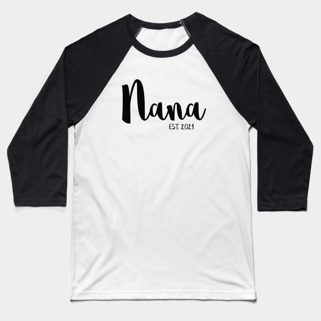 Nana Pregnancy Announcement Baseball T-Shirt by Bumblebee's Designs